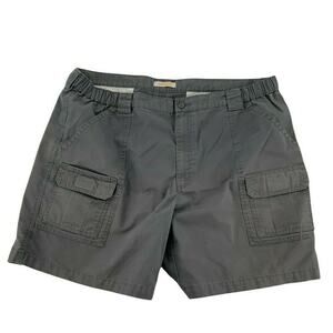 SAVANE Shorts Men Size W44 Outdoor Hiking Comfort Waistband Button Pockets Cargo